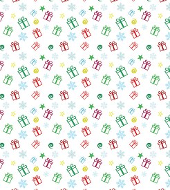 christmas gifts red green snowflakes white background clipart