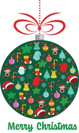 christmas ornament with icons clipart 3