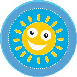 circle happy sun icon