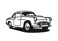 Classic Car silhouette icon on white background vector