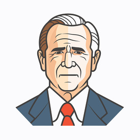 classic portrait of president george w bush