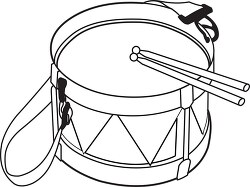 classic snare drum black outline