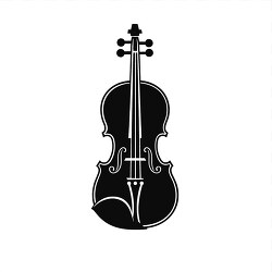 classic violin in a stark black silhouette
