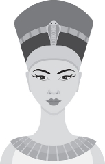 cleopatra ruler Ptolemaic Kingdom of Egypt gray color clipart