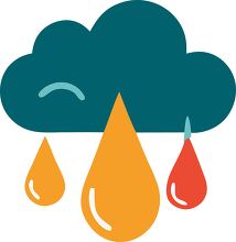 clouds with rain weather icon