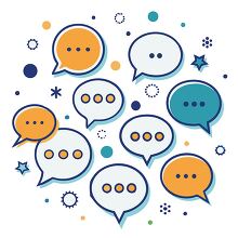 colorful assortment of speech bubbles