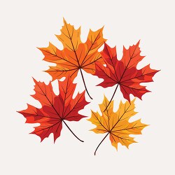 colorful color of maple leaves in the fall clip art
