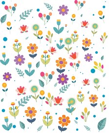 colorful floral pattern with flowers and leave