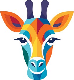colorful giraffe animal face