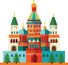 colorful interpretation of Kremlin architecture in moscow russia