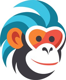 colorful monkey face