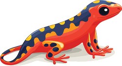 colorful red blue salamander 6 clip art