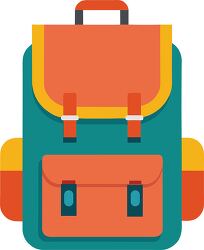colorful student backpack school bag teal orange yellow design