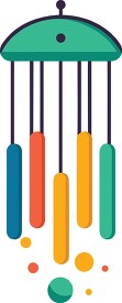 colorful wind chimes