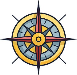 compass instrument icon style clipart