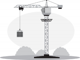 construction tower crane construction and machinary gray color c