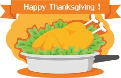 cooked turkey thanksgiving clipart