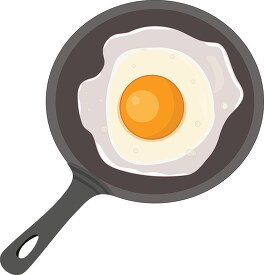 cooking egg in a frying pan
