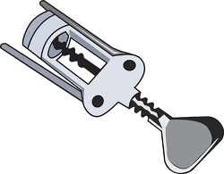 corkscrew with a bottle opener clip art