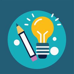 Creative Ideas with Light Bulb and Pencil
