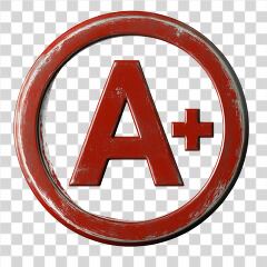 Creative Red Circle Featuring a Letter Grade Symbol