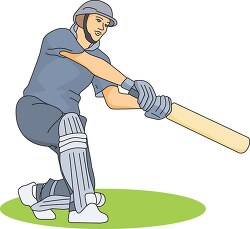 cricket batsman swings at ball