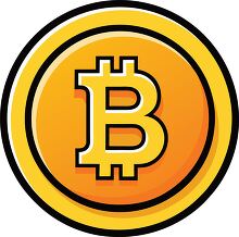 cryptocurrency themed gold coin with a B symbol