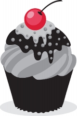 cup-cake-venilla-with-cherry-on-top-clipart