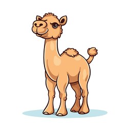 cute baby camel cartoon style