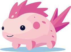 cute baby cartoon style axolotl
