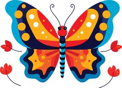cute bright cartoon style butterfly