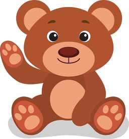 cute brown baby bear clipart