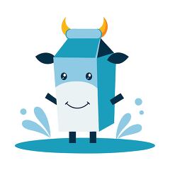 Cute Cartoon Cow Character Shaped Milk Carton