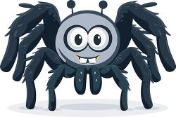 cute cartoon spider with big eyes clipart