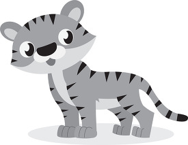 cute cartoon tiger is standing on a white background