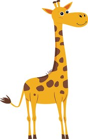 cute cheerful spotted giraffe cartoon style