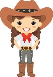 cute cowgirl in a cowboy hat and bandana