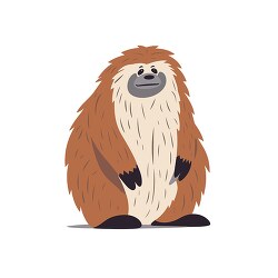 cute giant sloth cartoon style