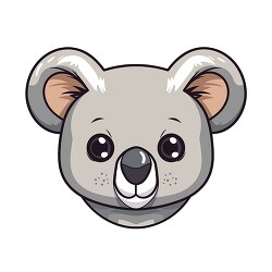 cute koala bear animal face with big eyes