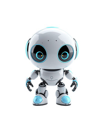 cute little round 3d robot