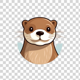 cute otter face transparent