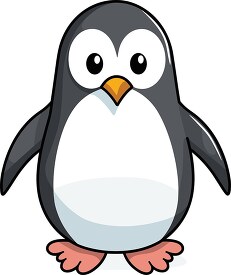 cute penguin character standing with flippers out