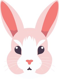 cute pink rabbit face