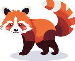 cute red panda a arboreal mammal with bushy tail clip art