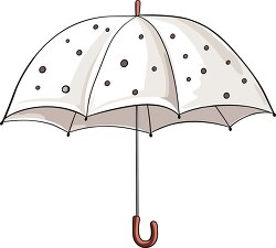 cute simple open umbrella drawing style clipart