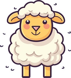 cute smiling sheep vector illustration