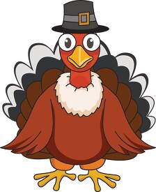 cute thanksgiving turkey wearing hat