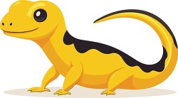 cute yellow salamander clip art