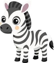 cute zebra with a friendly smile and large expressive eyes