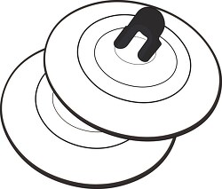 Cymbals Black Outline Printable